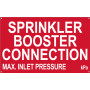 Sprinkler Booster Connection Max Inlet Pressure