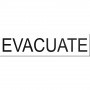 Evacuate Sign for VADs or VWDs - White