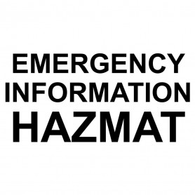 Printed Sticker - Emergency Information Hazmat