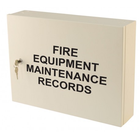 Fire Equipment Maintenance Records Cabinet - Milk White