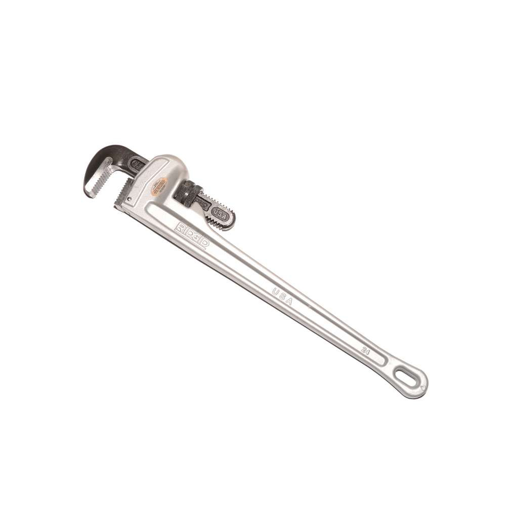 L Aluminum 24 in Offset Pipe Wrench 