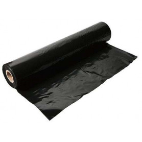 Plastic Sheet - Black 2M Wide - 100m Roll