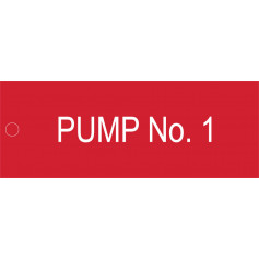 Pump No 1 - Traffolyte Label 80mm x 30mm
