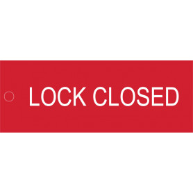 Lock Closed - Traffolyte Label 80mm x 30mm
