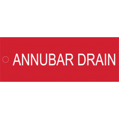 Annubar Drain - Traffolyte Label 80mm x 30mm