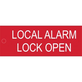 Local Alarm Lock Open - Traffolyte Label 80mm x 30mm