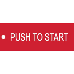 Push to Start - Traffolyte Label 80mm x 30mm
