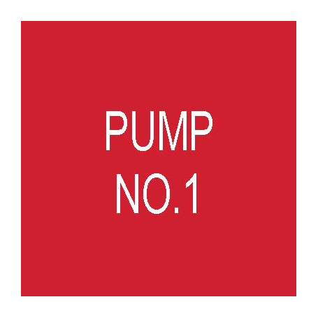 Pump No 1 - Traffolyte Label 50mm x 50mm