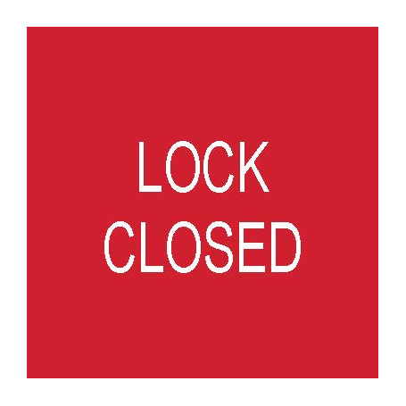Lock Closed - Traffolyte Label 50mm x 50mm