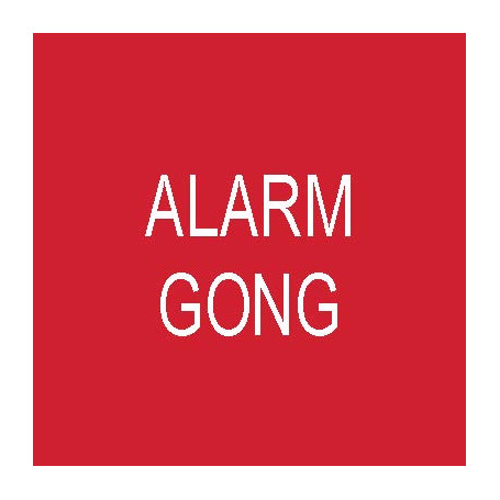 Alarm Gong - Traffolyte Label 50mm x 50mm