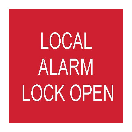 Local Alarm Lock Open 50mm x 50mm