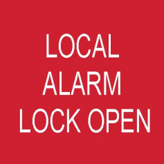 Local Alarm Lock Open 50mm x 50mm