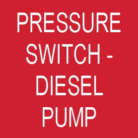 Pressure Switch - Diesel Pump - Traffolyte Label 50mm x 50mm