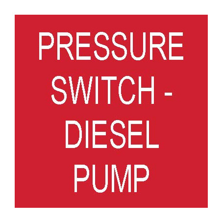 Pressure Switch - Diesel Pump - Traffolyte Label 50mm x 50mm