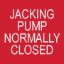 Jacking Pump Normally Closed - Traffolyte Label 50mm x 50mm