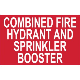 Combined Fire Hydrant and Sprinkler Booster - Metal 400mm x 250mm