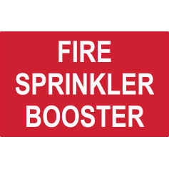 Fire Sprinkler Booster - Metal 400mm x 250mm