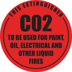 CO2 Identification - Plastic - Self-Adhesive Sign - 190 x 190mm