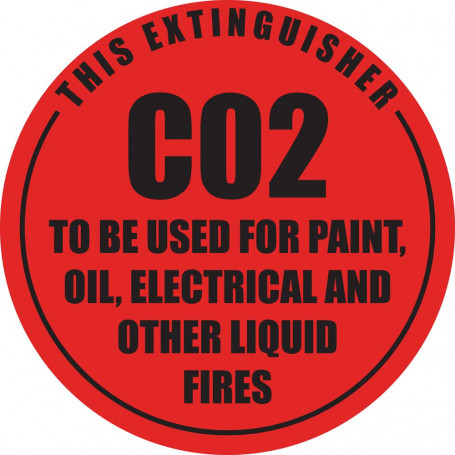 CO2 ID Sign - Vinyl Sticker 190x190mm