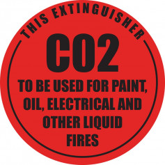 CO2 Identification - Vinyl Sticker - 190 x 190mm