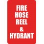 Fire Hose Reel & Hydrant - Small Sign - 150 x 225mm - (Words)