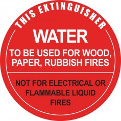 Air Water Identification - Plastic - Self-Adhesive Sign - 190 x 190mm