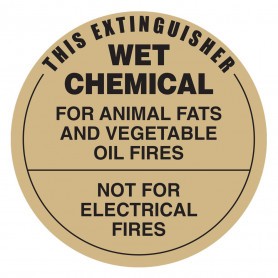 Wet Chemical Identification Sign - 190 x 190mm
