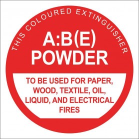 ABE Dry Chem Identification Sign - 190 x 190mm