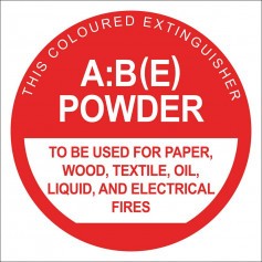 ABE Dry Chem Identification - Plastic Sign - 190 x 190mm
