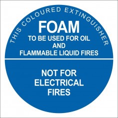 Air/Foam Identification - Plastic Sign - 190 x 190mm