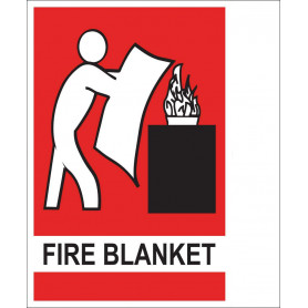 Fire Blanket Location - Right Angle Sign - 150 x 225mm