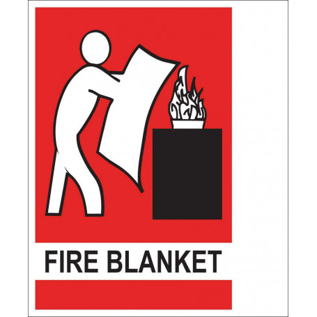 Fire Blanket Location - Right Angle Sign - 150 x 225mm