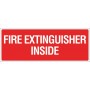 VINYL - Fire Extinguisher Inside - Sign - 300 x 100mm - STICKER