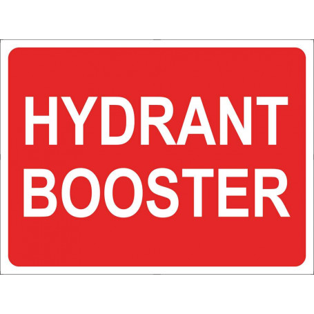 Fire Hydrant Booster Sign - 305 x 245mm