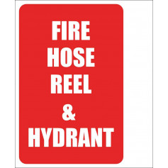 Fire Hose Reel & Hydrant - Right Angle Sign - 150 x 225mm - (Words)