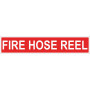 FIRE HOSE REEL - Red Vinyl Sticker - 500 x 100mm