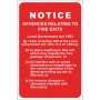 Sign - Offences to Fire Exits No Penalty - 150 x 225mm