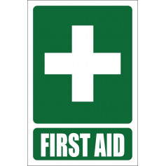 First Aid Sign Vinyl - 100mm x 150mm