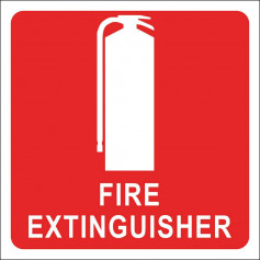 100mm x 100mm Extinguisher Location Sticker