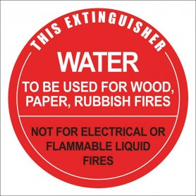 Air Water Identification Sign - 190 x 190mm
