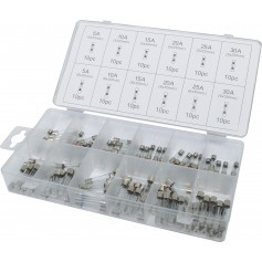 Glass Fuse Pack (120 pieces) - 12 x popular glass fuse sizes M205/3AG