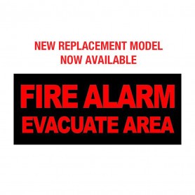 External Warning Sign - ‘FIRE ALARM EVACUATE AREA'