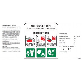 Portable Extinguisher Label - DCP ABE