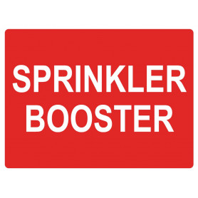 305 x 205mm Sprinkler Booster (Words) Signs
