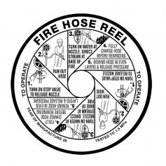 Hose Reel Replacement Label - Plastic