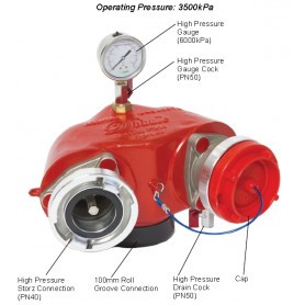 Dual Hydrant Booster Roll Groove High Pressure - FlameStop Australia