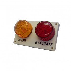 Dual Strobe(red/amber) c/w surface mounting base 24Volt EA0313