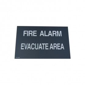 AVI MK2 Face Plate - "Fire Alarm - Evacuate Area" UV STABLE FA2700