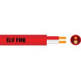2hr Fire Rated - FLAT Plain Red 2 Core - 0.75mm Cable - 500m Roll