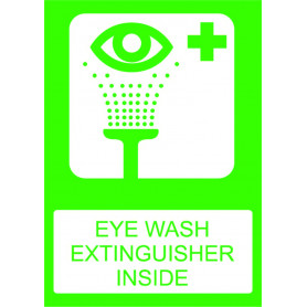 EYEWASH EXTINGUISHER INSIDE - Sign 210 x 297mm